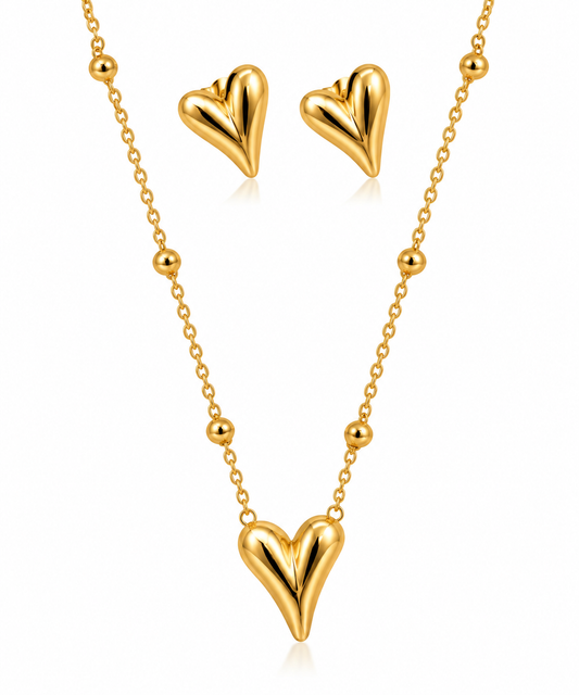 Gold Heart Jewelry Close-Up