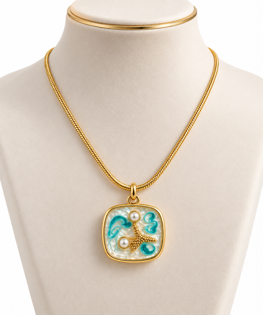 Turquoise Starfish Pendant