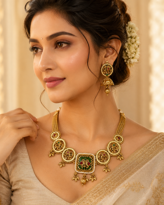 Royal Gajraj Statement Necklace Set