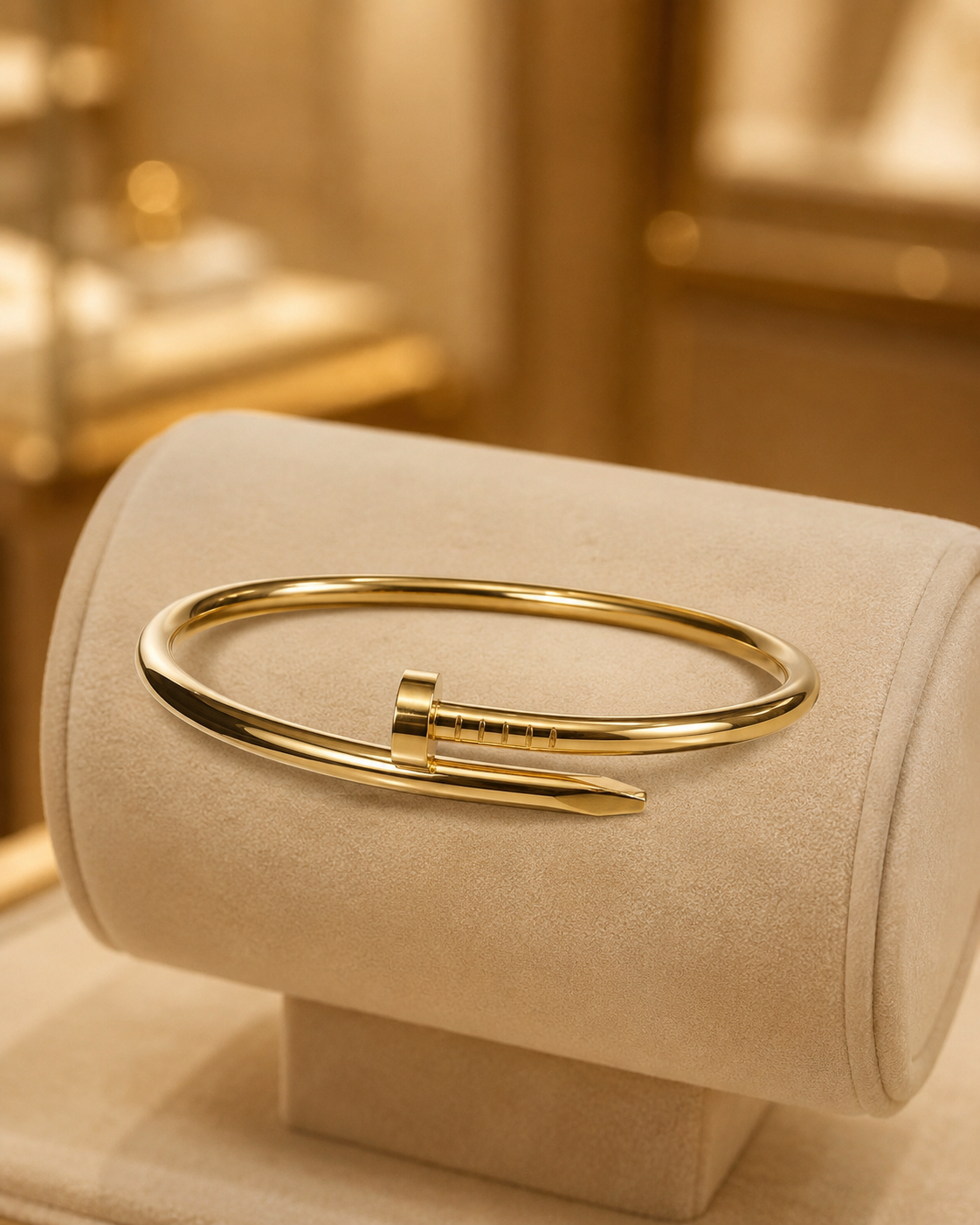Luxe Nail Cuff Bracelet | Anti Tarnish Waterproof Gold Bracelet