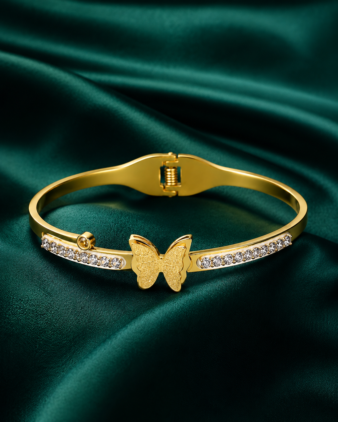 Celeste Butterfly Crystal Bracelet | Elegant Gold Bracelet