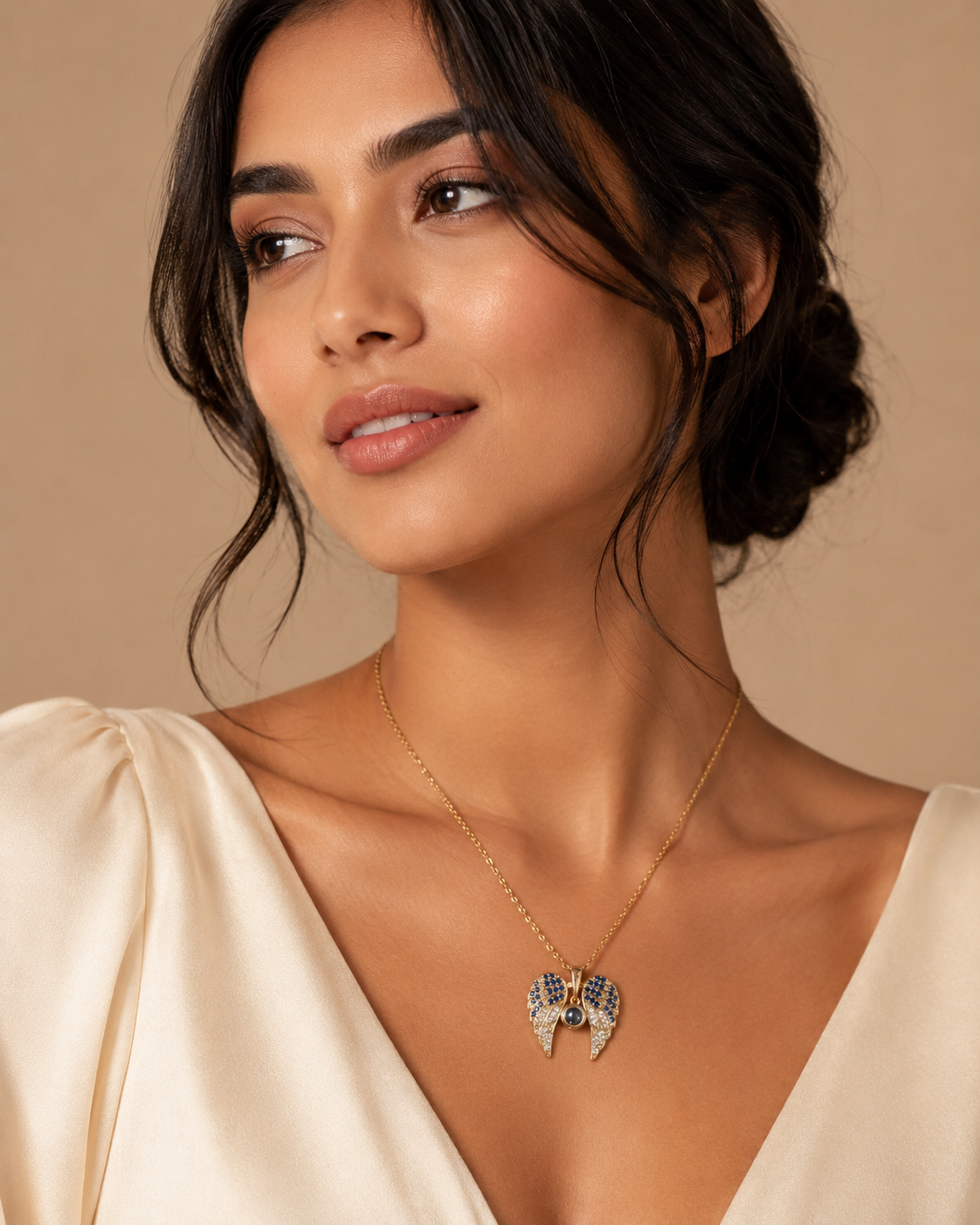 Seraphina Wings Charm Necklace