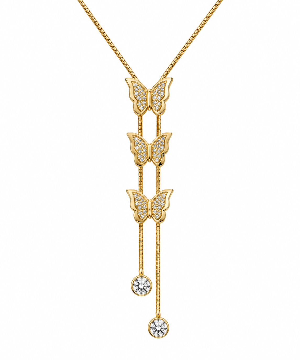 Gold Butterfly Y - Pendant