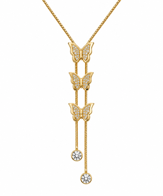 Gold Butterfly Y - Pendant