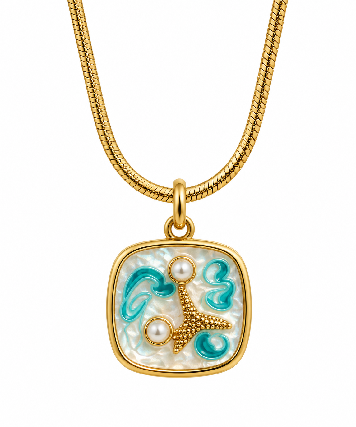 Turquoise Starfish Pendant
